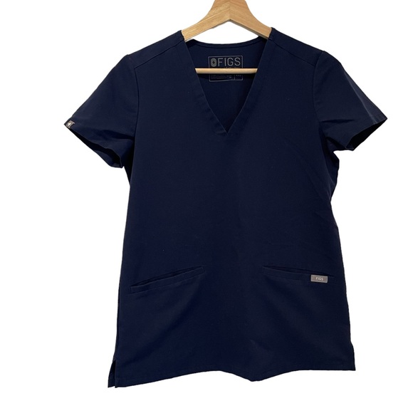 Figs Tops Figs Healthcare Scrub Top Navy Blue Size Xxs With Pockets